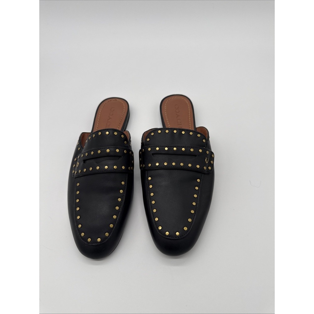Coach Women's Faye Loafer Slides Black Size 9.5